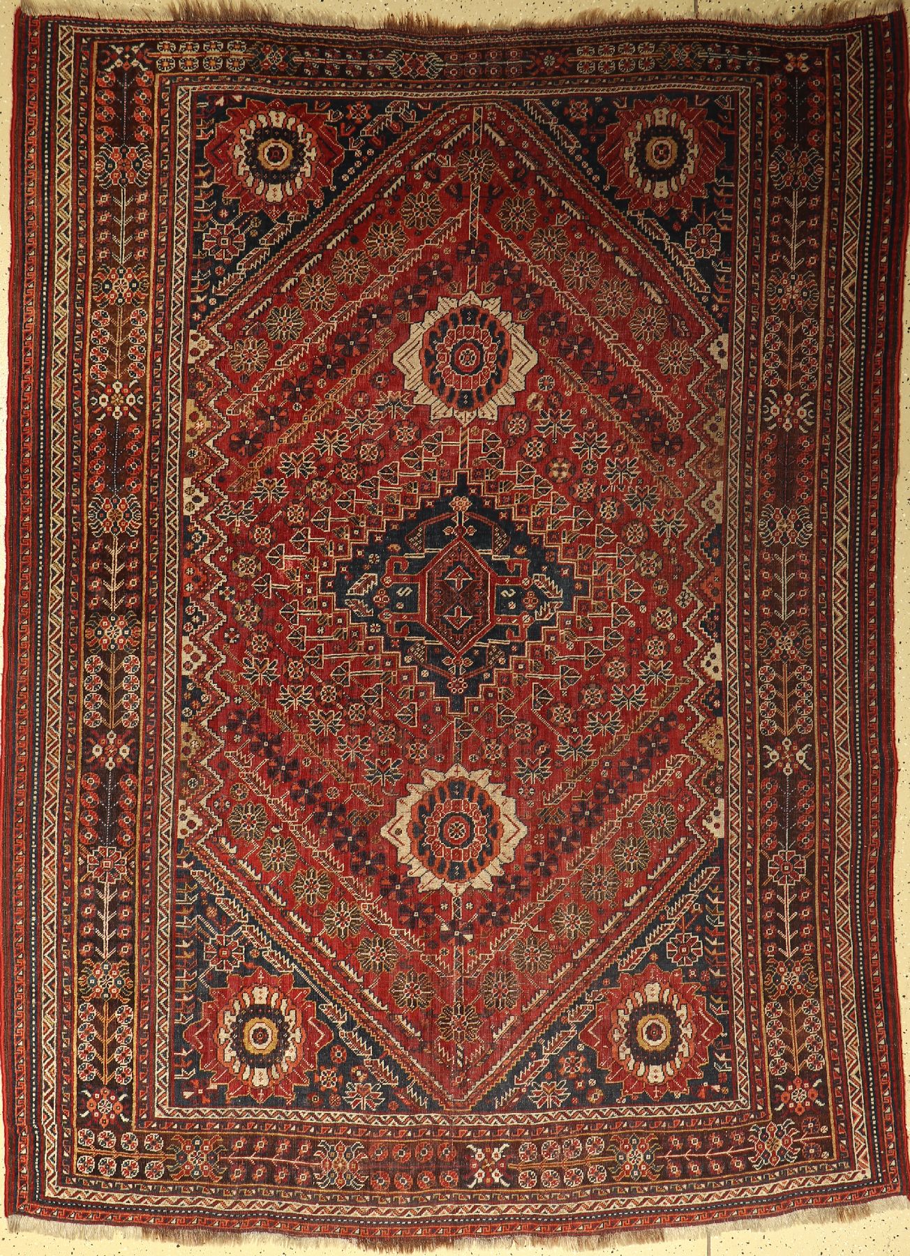 Shiraz antik, Persien, um 1900, Wolle auf Wolle, ca. 247 x 190 cm, EHZ: 5