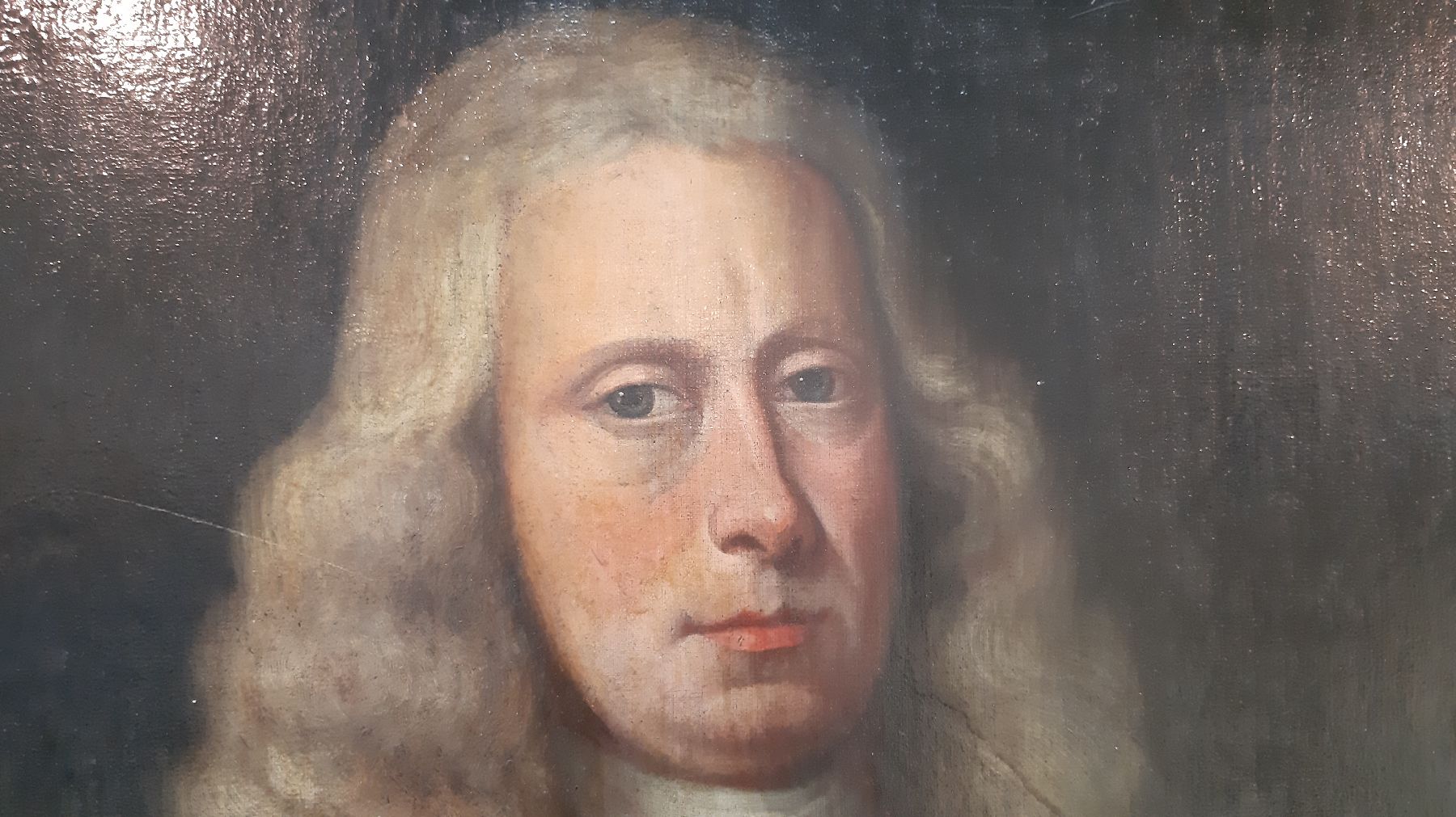 Detail f: Paar Barock-Porträts, süddeutsch, um 1740, Edelmann und Dame, lasierende Malerei, gute Darstellung der Stofflichkeit und der Hauttöne, Öl/Lwd, ...