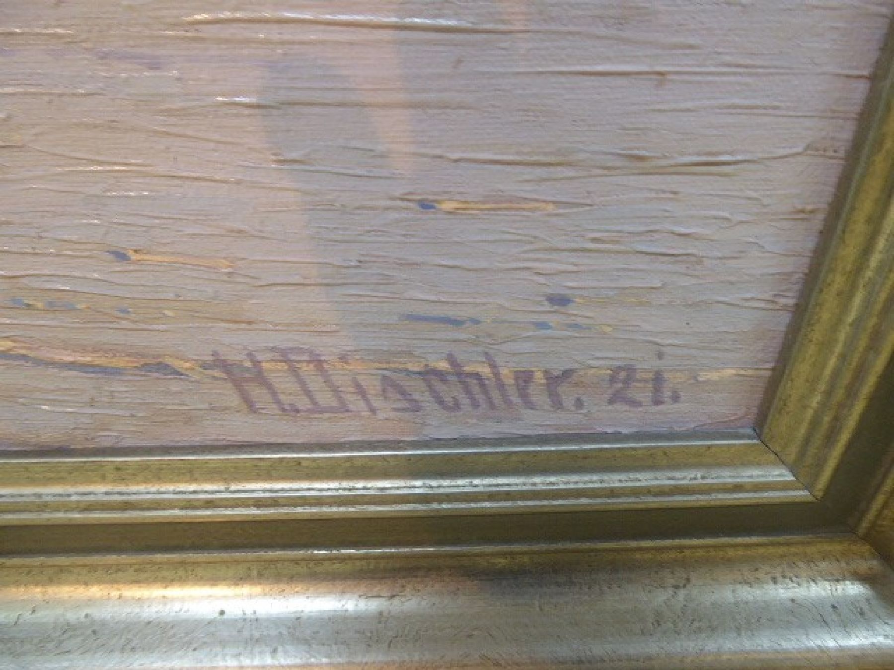 Detail g: Hermann Dischler, 1866 Freiburg im Breisgau-1935 Hinterzarten, Studium in Karlsruhe, ab 1888 Meisterschüler von Gustav Schönleber, hier: ...
