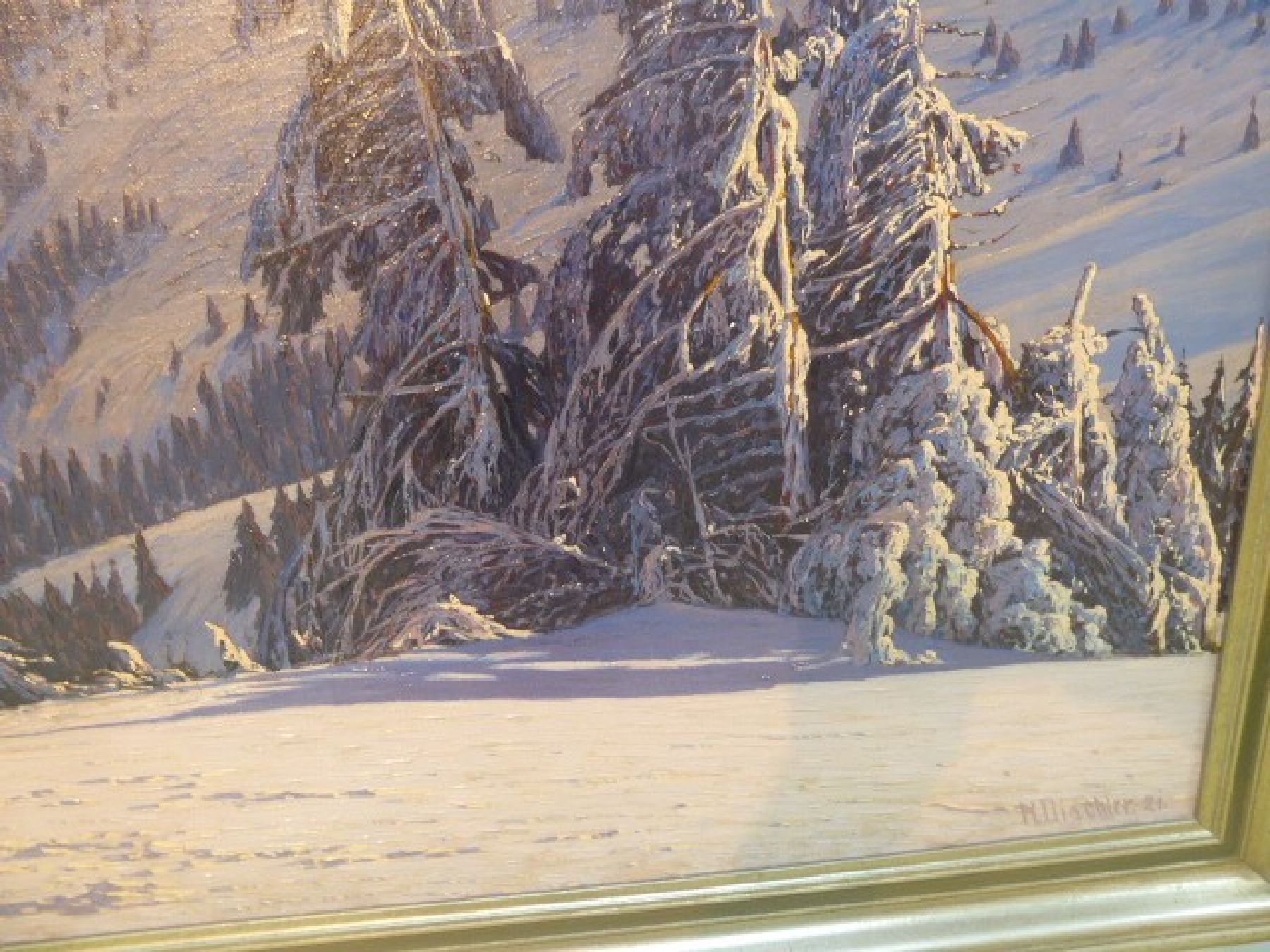 Detail k: Hermann Dischler, 1866 Freiburg im Breisgau-1935 Hinterzarten, Studium in Karlsruhe, ab 1888 Meisterschüler von Gustav Schönleber, hier: ...