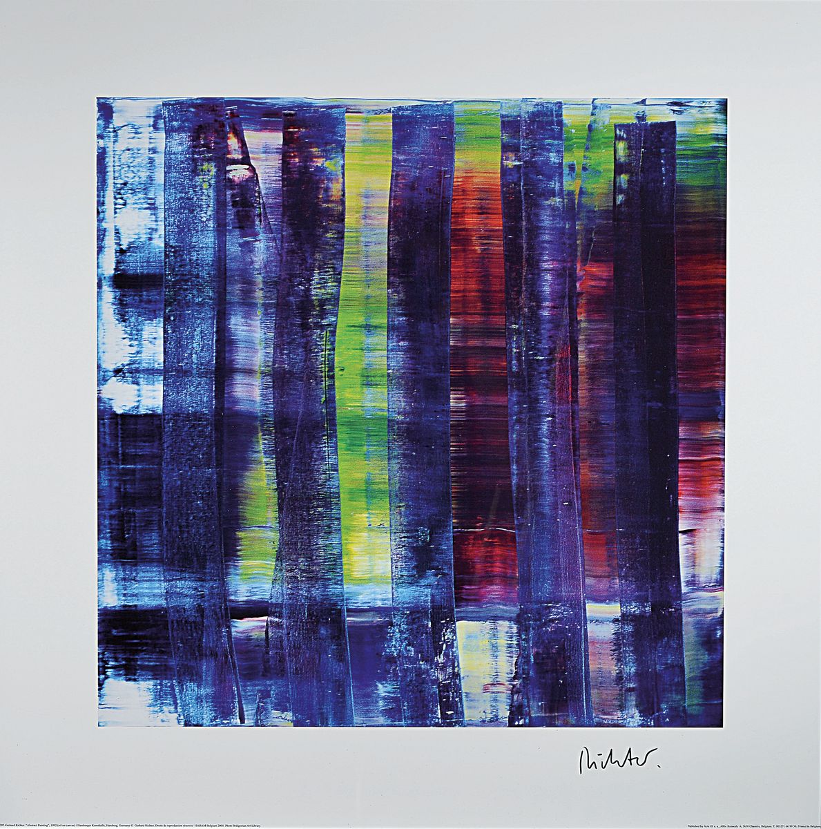 Gerhard Richter, geb. 1932, "Abstract Painting", Kunstdruck Acte III, Belgien 2005, Offsetlithografie, handsign., unter Plexiglas gerahmt, ...
