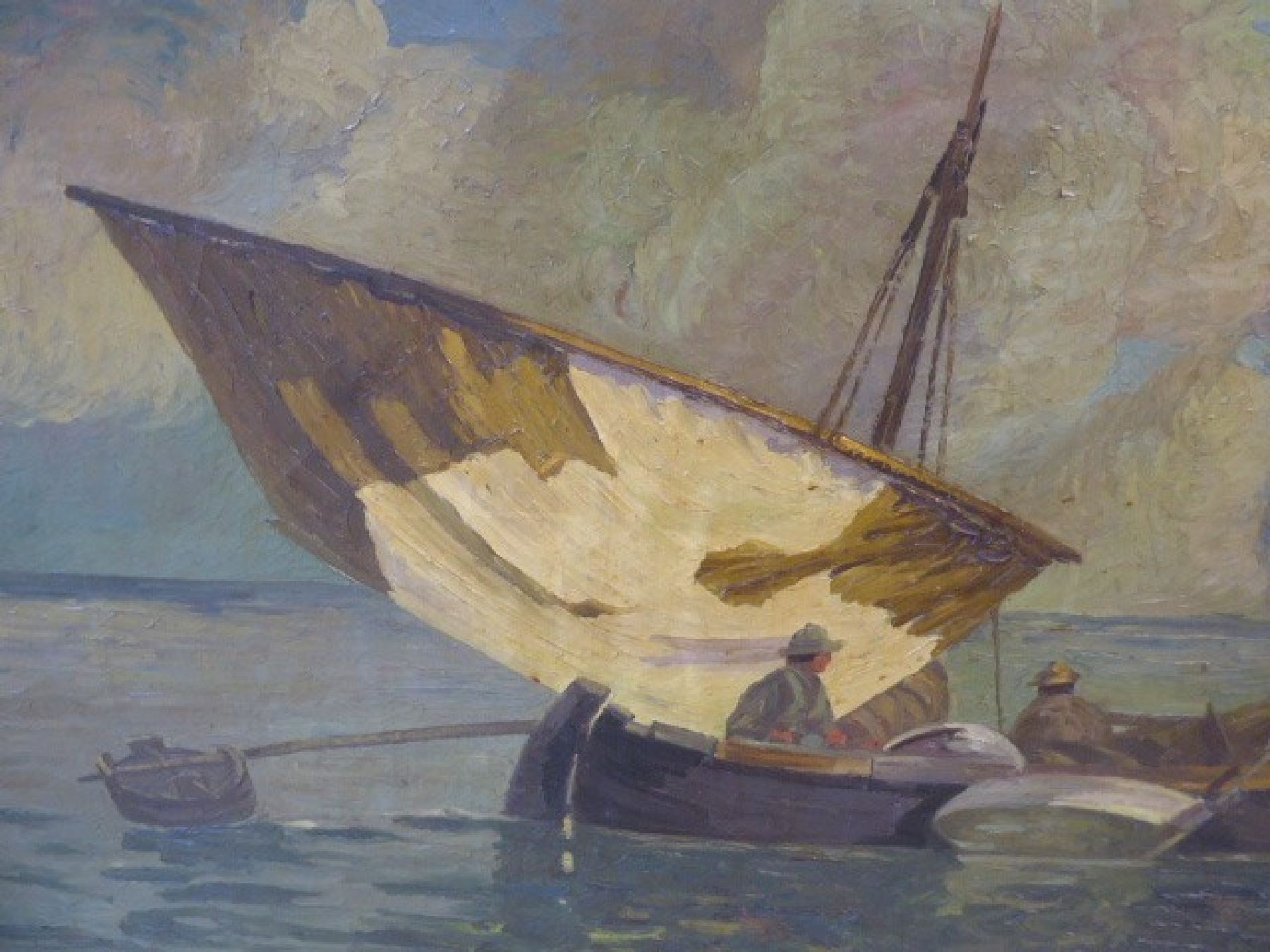 Detail f: Ludwig Dill, 1848 Gernsbach-1940 Karlsruhe, Studium an der Akademie München bei Piloty und Otto Seitz, beeinflußt von Adolf Lier, ...