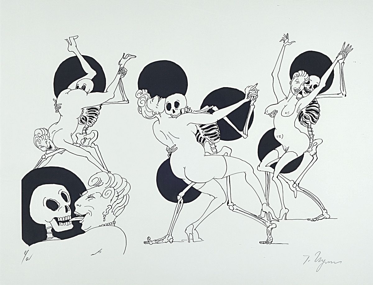 Tomi Ungerer, 1931-1919, Lithographie, handsigniert und bez. e.a., ca. 50x65cm, PP, u.Gl., R. ca. 758x105ccm