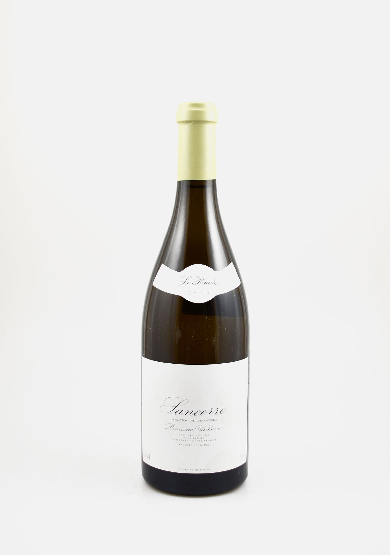 6 Flaschen 2010 Domaine Vacheron, Sancerre Le Paradis, Loire, je ca. 75 cl, 13 % Vol., Füllstände: je ca. high fill, hervorragende ...