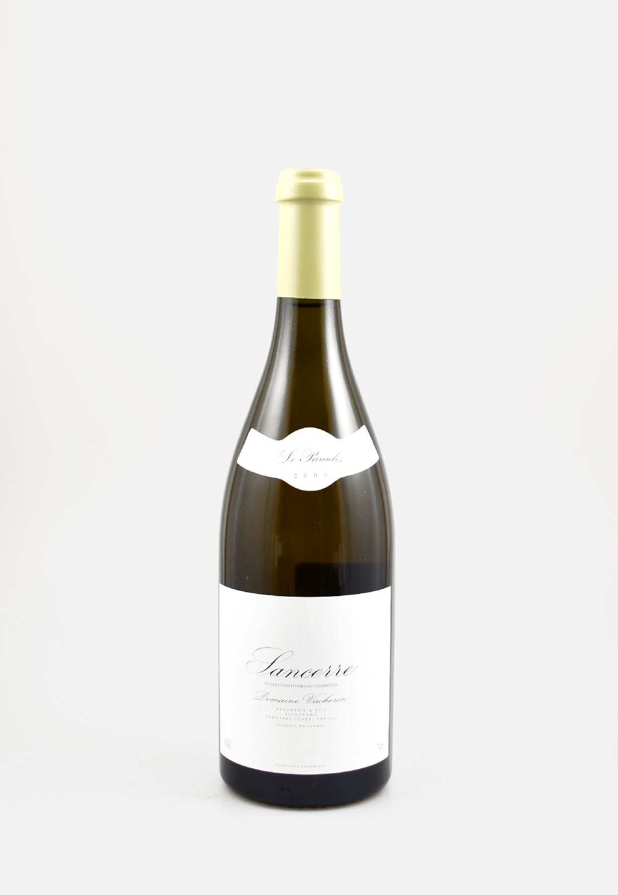 6 Flaschen 2009 Domaine Vacheron, Sancerre Le Paradis, Loire, je ca. 75 cl, 14 % Vol., Füllstände: je ca. high fill, hervorragende ...