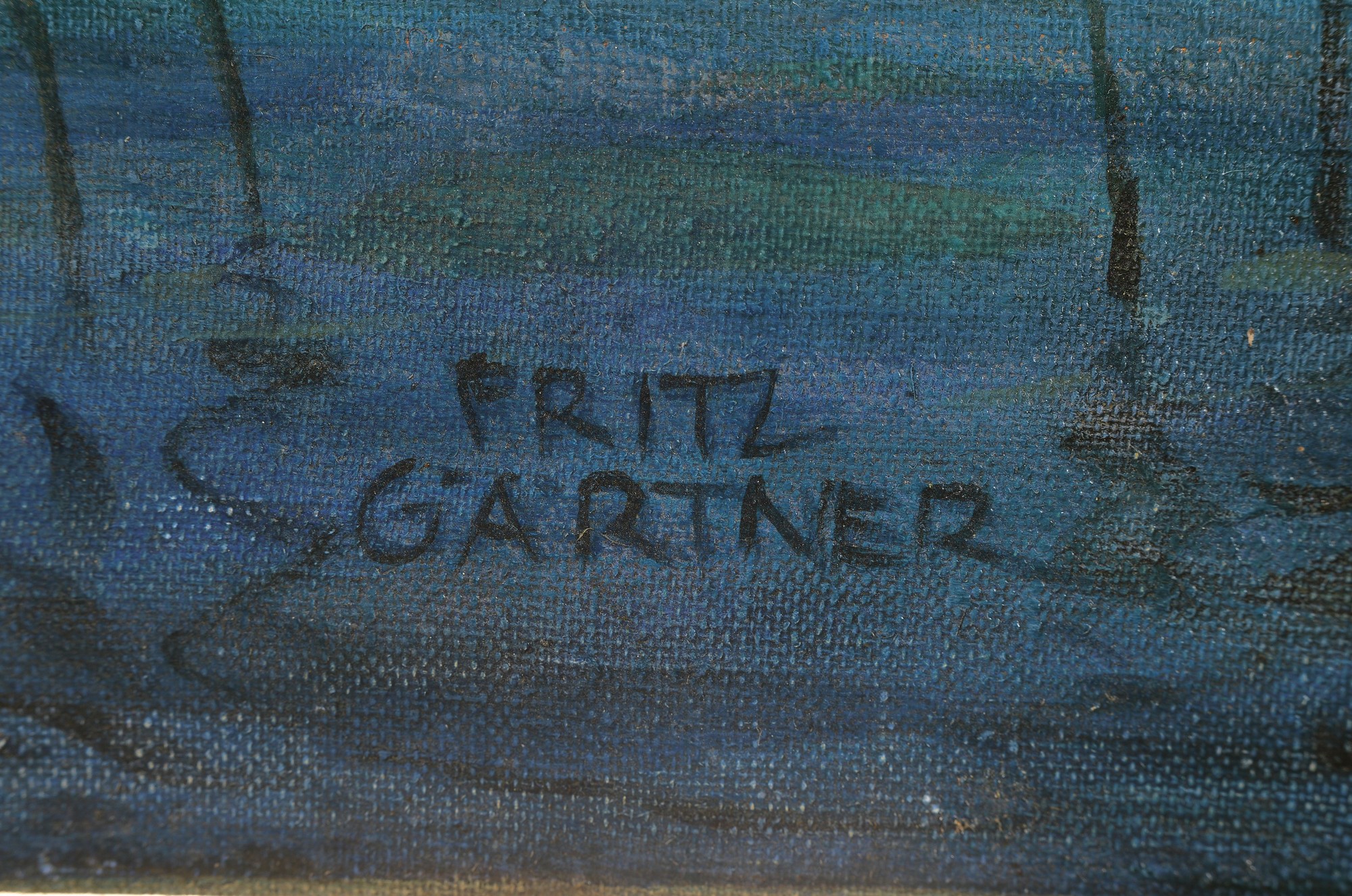 Detail a: Fritz Gärtner, 1882 Aussig-1958 München, Überfahrt, rückseitig so betitelt bez.: Nr. 1972, Öl/Lwd, links unten signiert, ca. 70x100cm