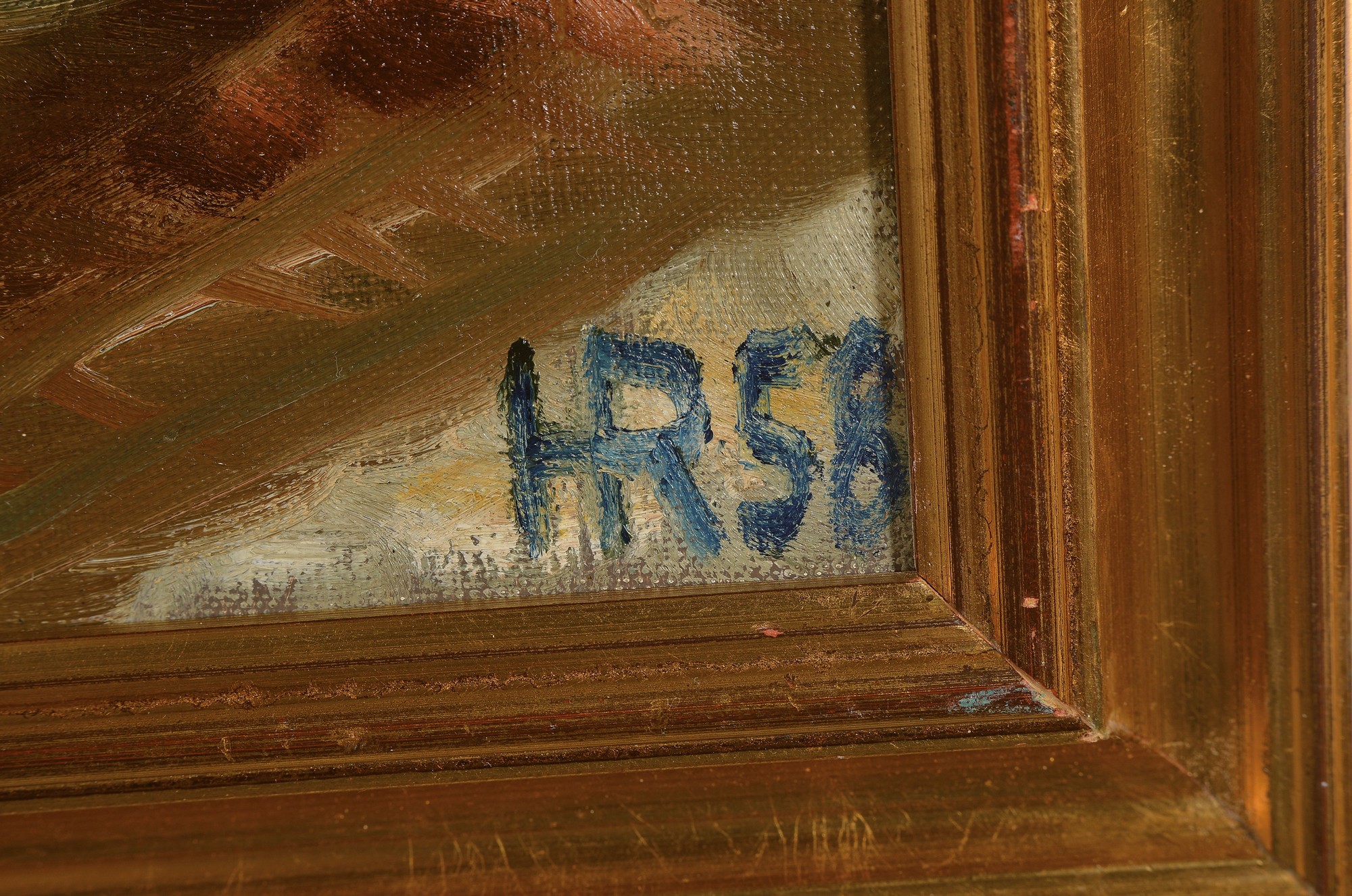 Detail a: Heinz Reiss, geb. 1923 Haßloch, Schüler von Philipp Steinmetz, Mitglied der Künstlergruppe worbs, Stillleben mit Gladiolen, Öl/Lwd, monogr. und ...