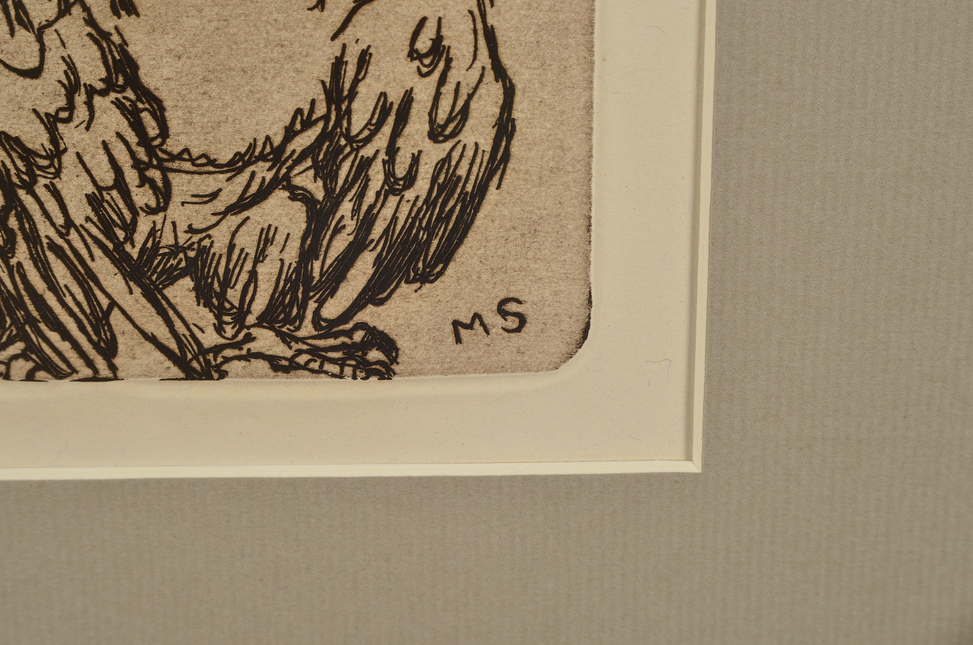 Detail a: Max Slevogt, 1868 Landshut-1932 Leinsweiler, Adler, Radierung, in der Platte monogr., ca. 7.5x8.5cm, u.Gl., R. ca. 29x26cm