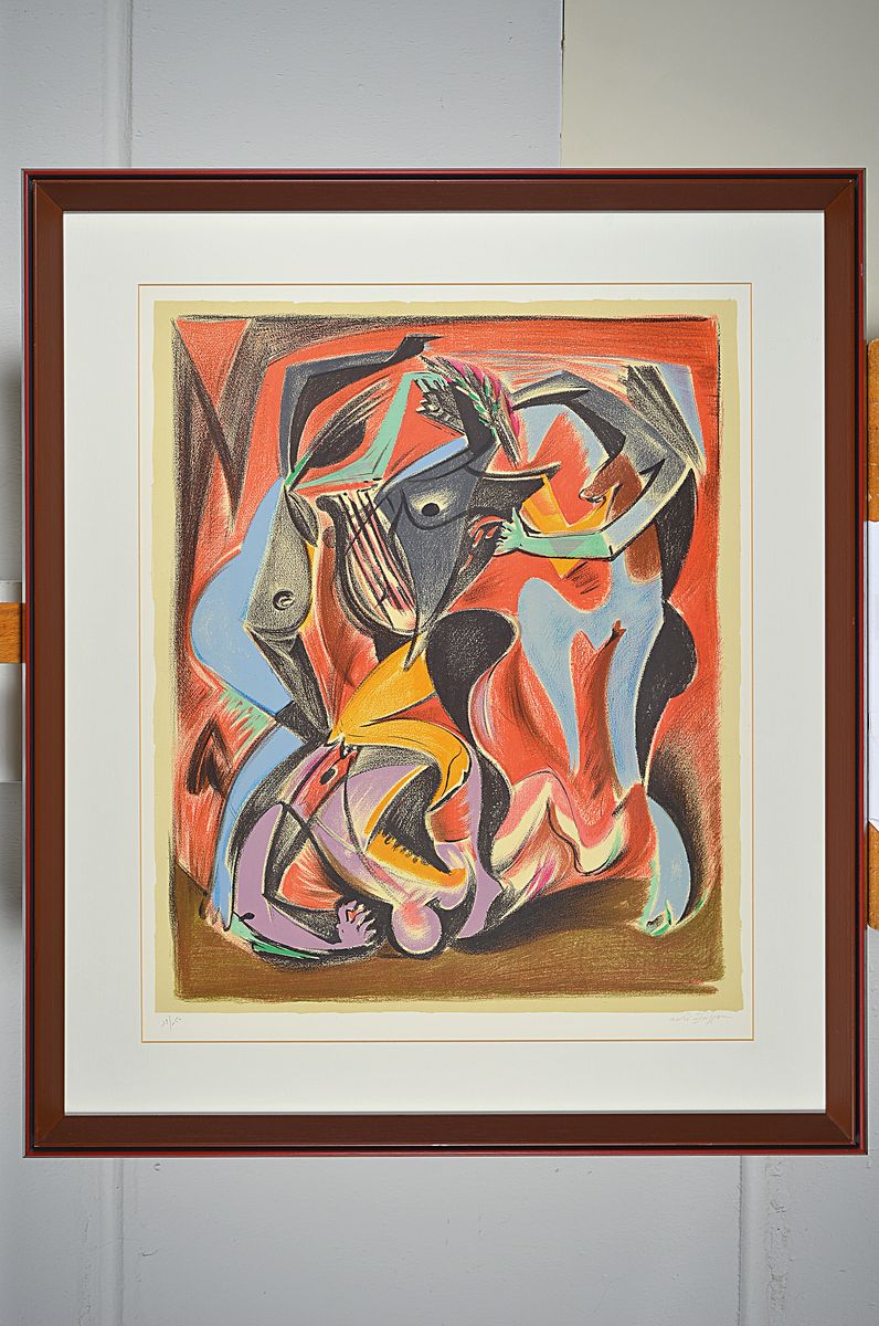 Detail k: Andre Masson, 1896 Balagny-sur-Therain-1987 Paris, bekannter frz. Maler und Grafiker, Teilnahme an der documenta I, II und III, Freund von Joan Miro ...