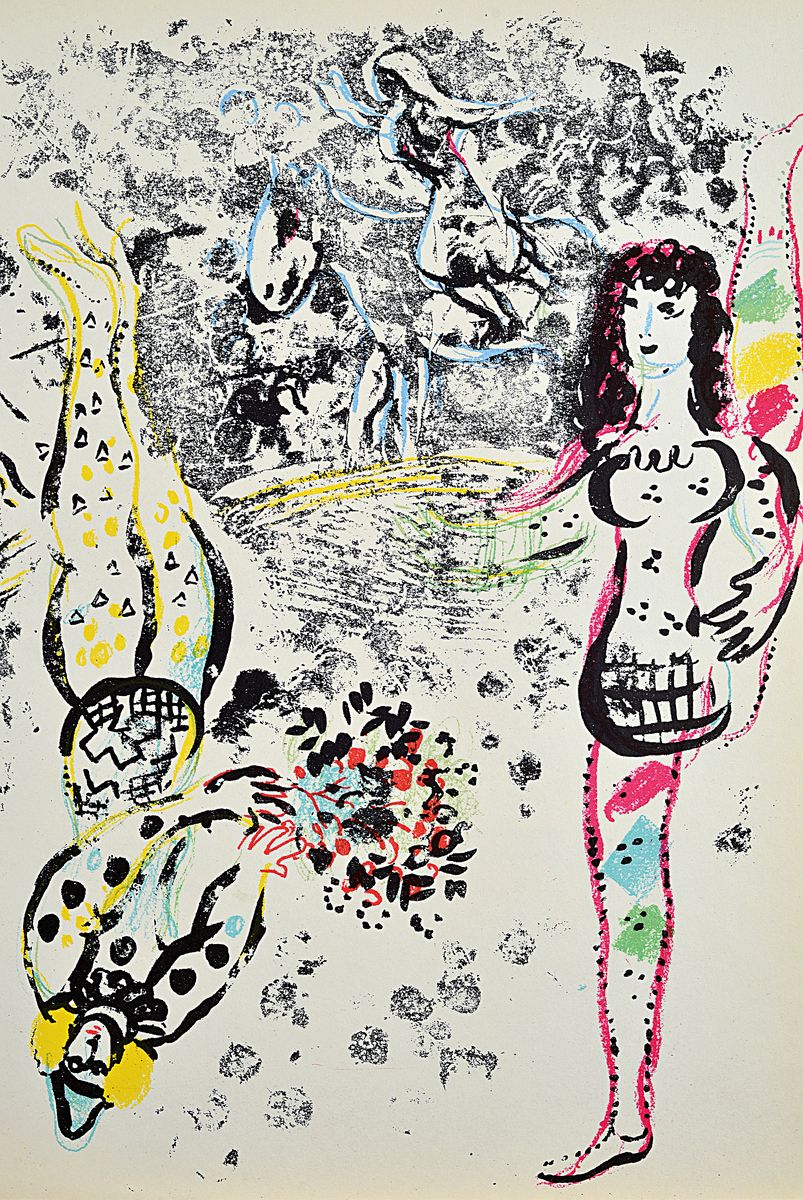 Marc Chagall, 1887-1985, Lithograph II (1957-1962), von Fernand Mourlot, Verlag Andre Sauret Monte Carlo, mit 8 von 11 orig. Lithographien, ...