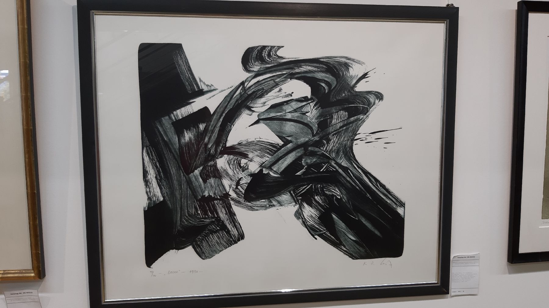 Detail b: Karl Otto Götz, 1914 Aachen-2017 Wolfenacker, Belem, große Lithographie von 1991, handsigniert, betitelt, datiert und num. 19/40, ca. 64x78cm, ...