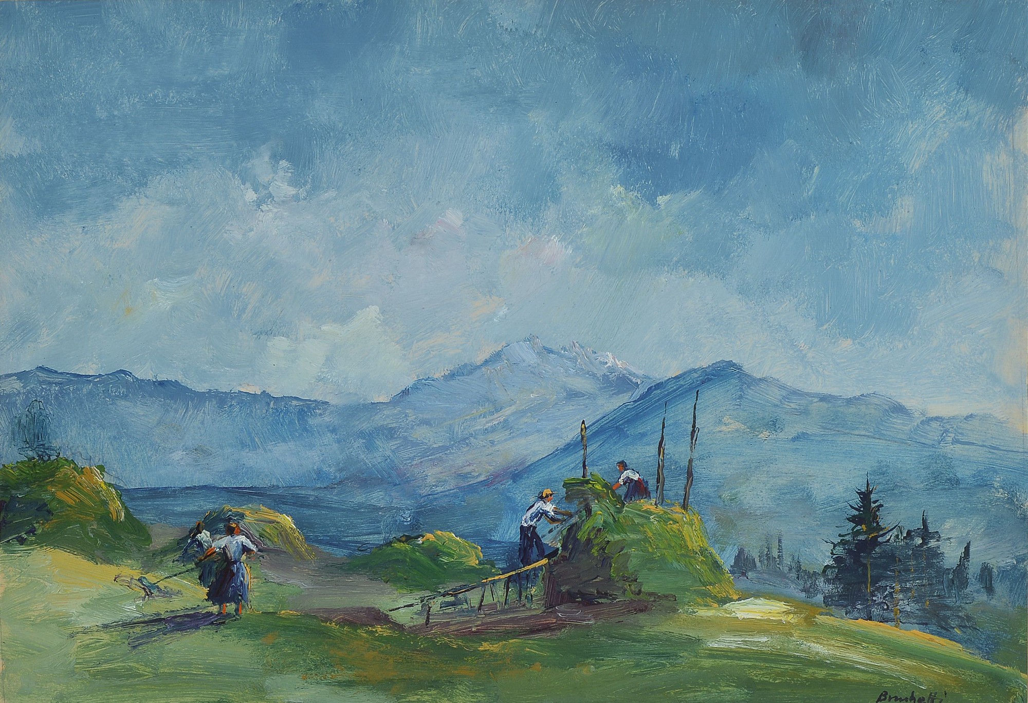 Paul Brachetti, 1895 Dortmund-1969 München, Studium in Essen und an der Akademie München bei H. v. Zügel und W. Püttner, mehrere seiner Werke im ...
