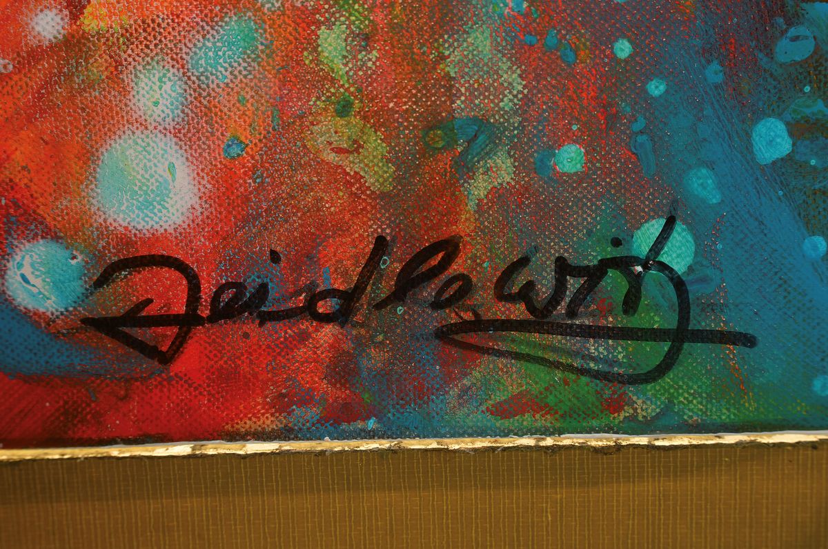 Detail a: Doris Zeidlewitz, geb. 1959, Studium am Städel in Frankfurt und an der Hochschule für Gestaltung Offenbach, hier: Autumn, aus der Reihe vier ...