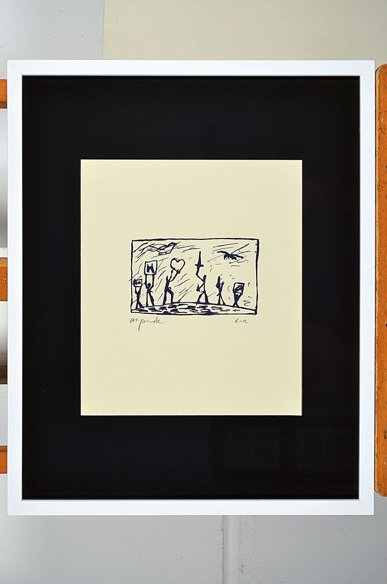 Detail k: A.R. Penck, 1939 - 2017, Siebdruck, handsigniert und bezeichnet, e.a. (Künstlerexemplar aus einer Auflage von 99 Exemplaren), aus 1979, Blattgröße ...