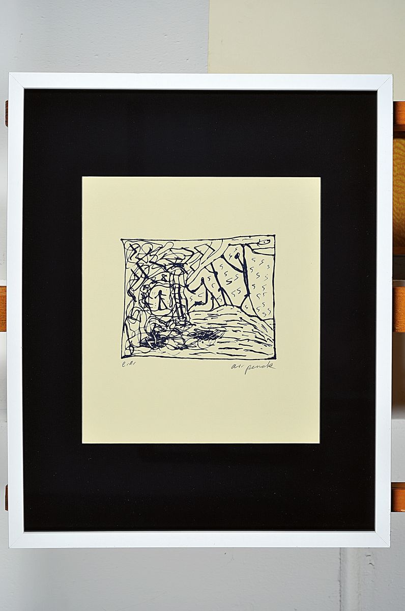 Detail k: A.R. Penck, 1939 - 2017, Siebdruck, handsigniert und bezeichnet, e.a. (Künstlerexemplar aus einer Auflage von 99 Exemplaren), aus 1979, Blattgröße ...