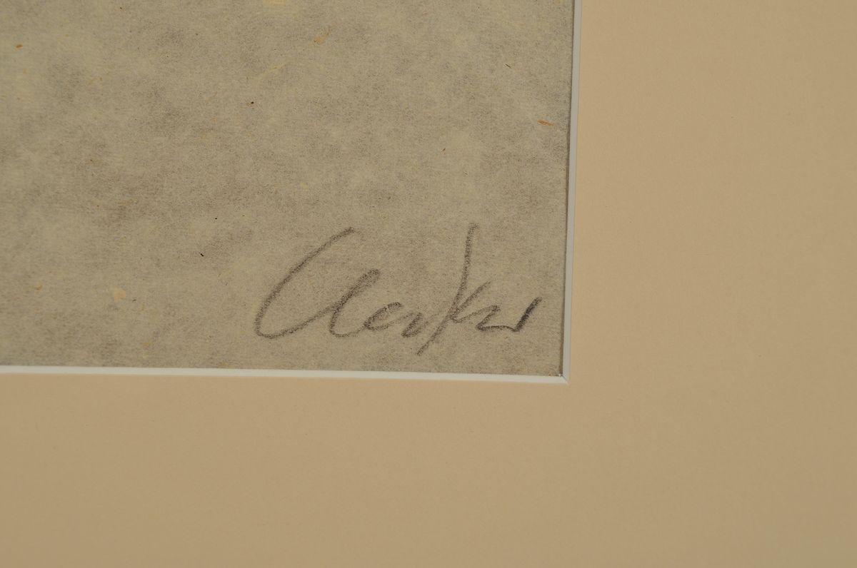 Detail l: Günther Uecker, geb. 1930, Holzschnitt auf feinem handgeschöpftem Japan-Bütten, handsigniert, num. 16/50, aus 1981, mit Trockenstempel der ...