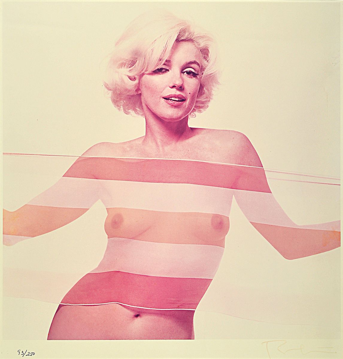 Bert Stern, 1929-2013, C-Print auf Kodak-Fotopapier, aus der berühmten Fotosession "The last sitting" Marilyn mit Tuch, handsigniert und ...