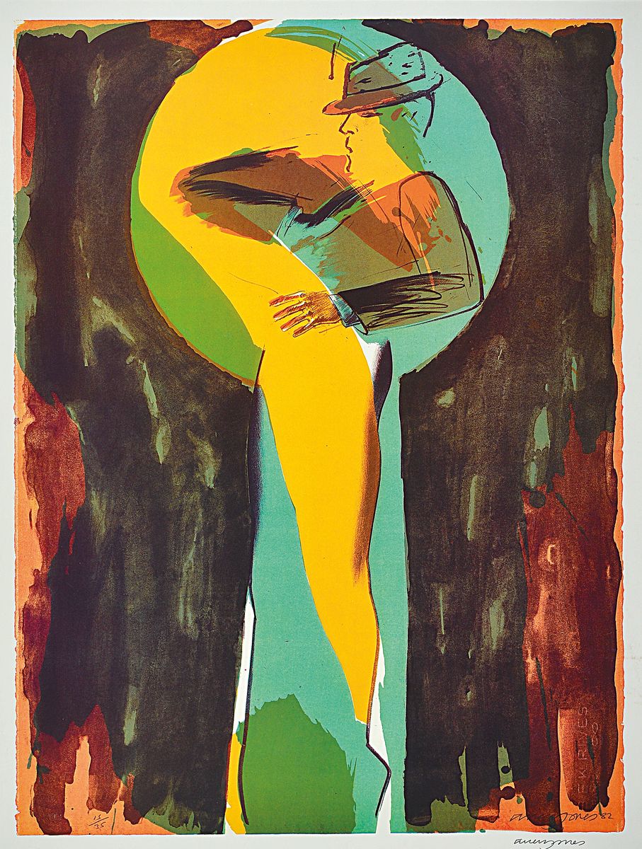Allen Jones, geb. 1937, Offsetlitho, handsigniert, nur wenige signierte Exemplare, Galerie Kammer, Hamburg 1983, 2012, 88 x 63 cm, Rahmen 107 x 77 cm