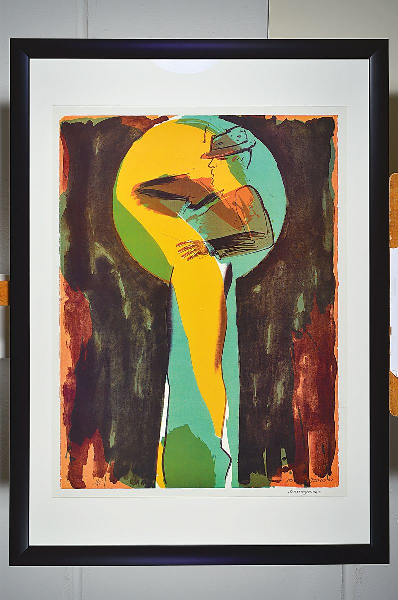 Detail k: Allen Jones, geb. 1937, Offsetlitho, handsigniert, nur wenige signierte Exemplare, Galerie Kammer, Hamburg 1983, 2012, 88 x 63 cm, Rahmen 107 x 77 cm
