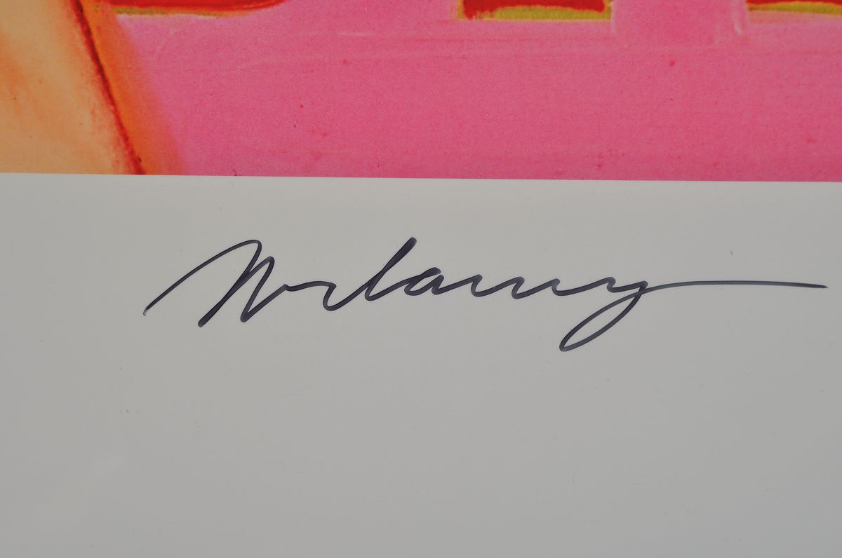 Detail l: Mel Ramos, 1935 - 2018, Offset auf Lackpapier, "Hubba Hubba", handsigniert, aus 2010, Blattgröße 56 x 41 cm,Rahmen 72 x 52 cm