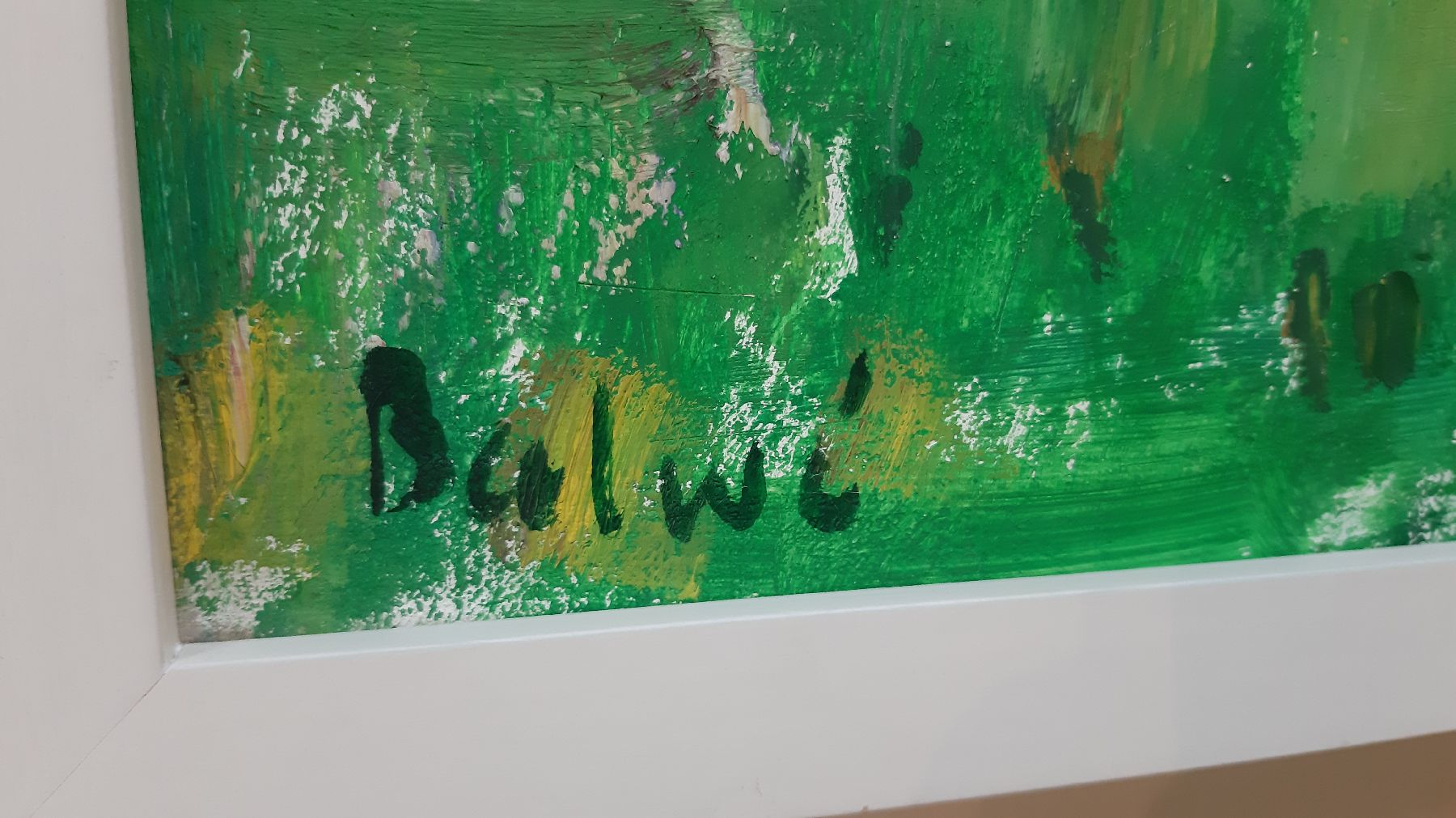 Detail i: Arnold Balwé, 1898 Dresden-1983, süddeutsche Frühlingslandschaft mit blühenden Bäumen, verso signiert und bezeichnet Frühlingsgewitter in Grün ...