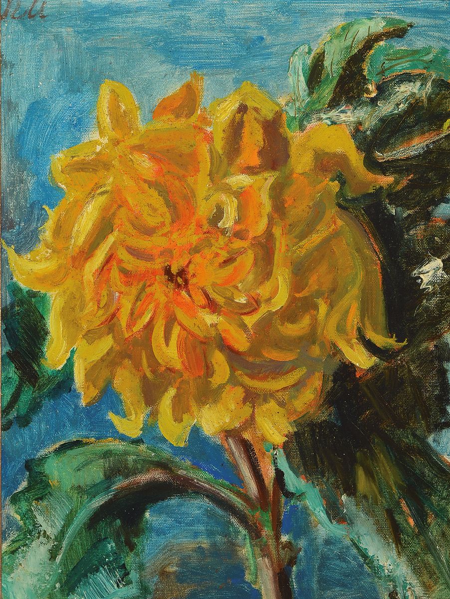 Rolf Müller Landau, 1903-1956, Öl/Malkarton, Stillleben, li. oben monogrammiert, 49 x 37 cm, Rahmen 64 x 52 cm, wurde von der Schwester mündlich ...