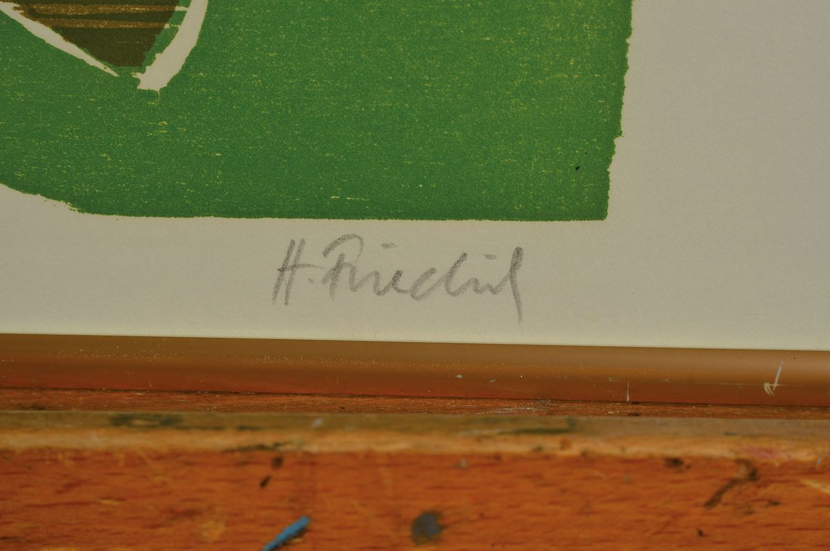 Detail l: Heinz Friedrich, 1924 Schwetzingen-2018, 3 Farbholzschnitte, Frühling, Herbst und die schöne Palatina, alle drei handsigniert, je ca. 37x27cm, PP, ...