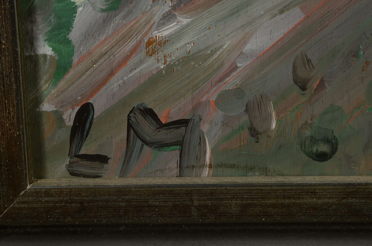 Detail a: Lothar Malskat, 1912 Königsberg-1988 Lübeck,Studium an der Akademie Königsberg, Landschaft im Herbst, Öl/Holz, monogrammiert, ca. 41x83cm, R. ca. ...