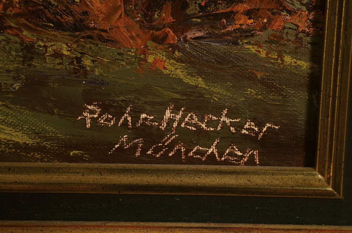 Detail a: Friederike Rohr-Hecker, geb. 1926, Feld im Defreggertal, Öl/Lwd, links unten signiert, ca. 60x80cm, R. ca. 82x102cm