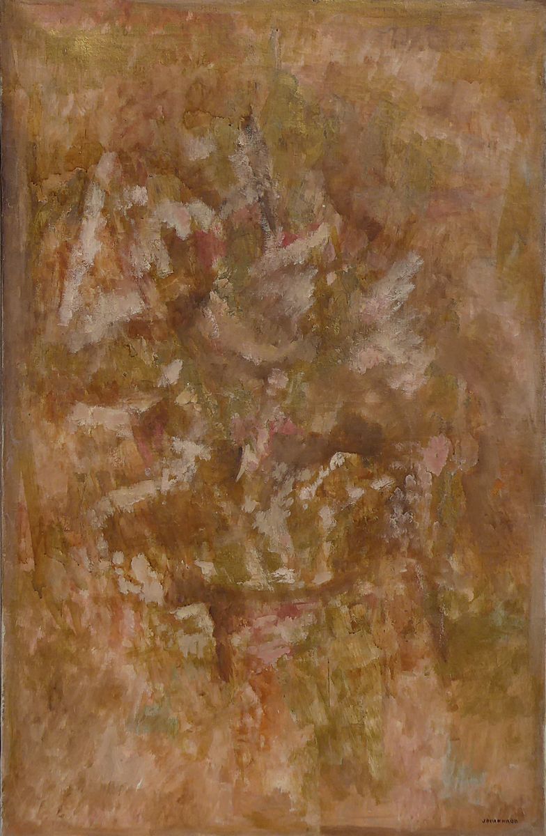 Yves Jouannaud, 1924-1995, Abstrakte Komposition, Öl/Lwd, rechts unten signiert, ca. 100x82 cm