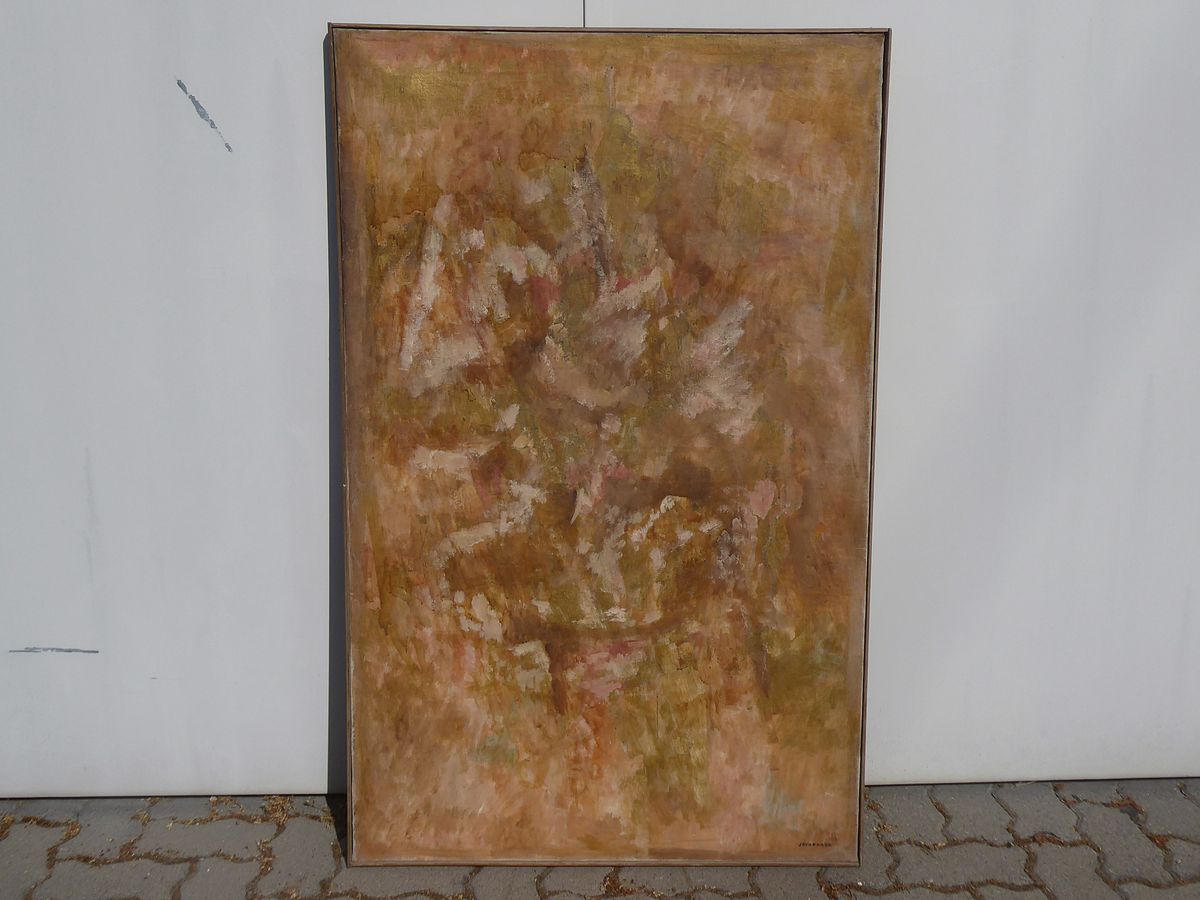 Detail k: Yves Jouannaud, 1924-1995, Abstrakte Komposition, Öl/Lwd, rechts unten signiert, ca. 100x82 cm