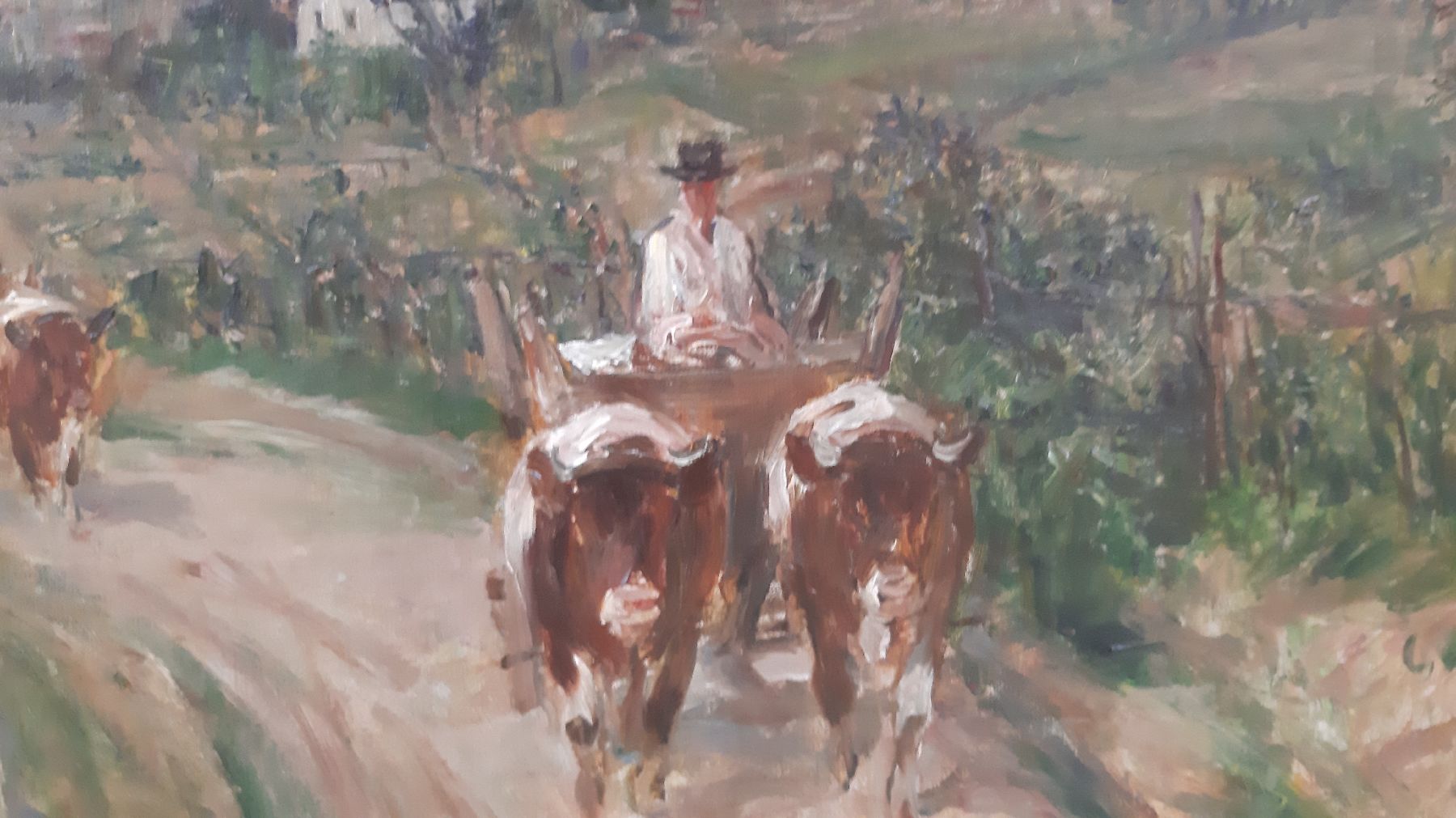 Detail c: Otto Dill, 1884 Neustadt-Bad Dürkheim 1956, "Sommer an der Haardt", wohl in der Nähe von Birkweiler, auf dem Rahmen rückseitig bez. und ...