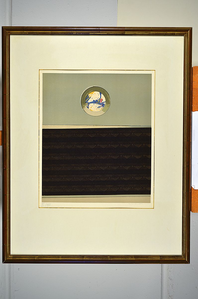 Detail k: Max Ernst, 1891 Brühl bis 1976 Paris, Farblithographie, handsigniert und num. XI/XVI, PP., 43 x 37 cm, Rahmen: 80 x 63 cm