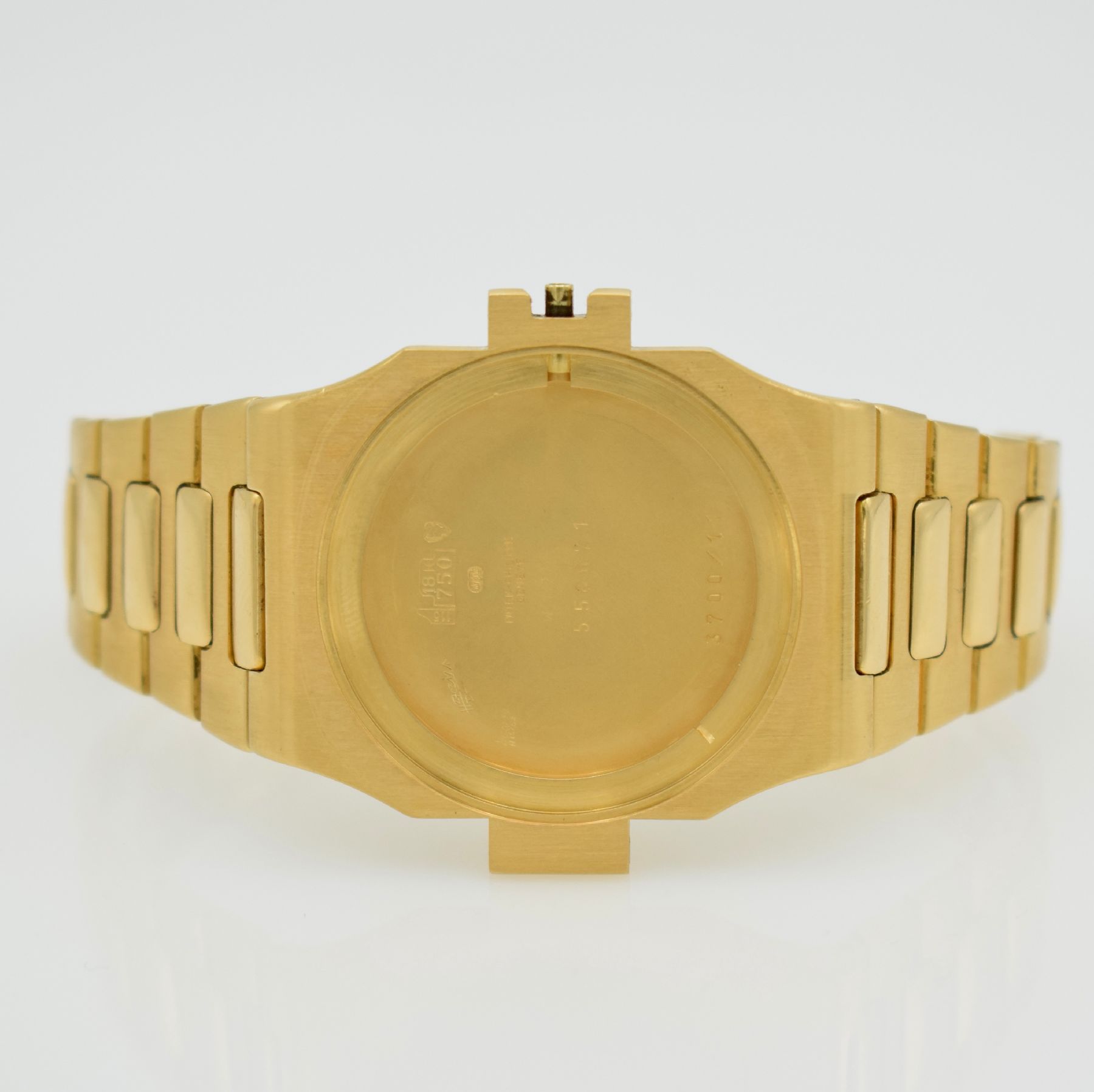 Detail k: PATEK PHILIPPE hochfeine & seltene Herrenarmbanduhr "Jumbo" Nautilus Ref. 3700/11 Design von Gerald Genta in GG 750/000 mit original ...