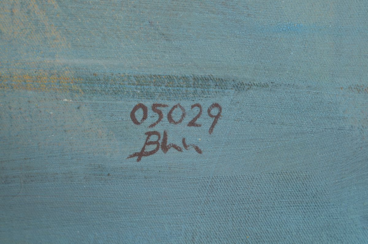 Detail a: Wolfgang Blanke, geb. 1948 Münster, lebt und arbeitet ind er Pfalz, malt ausschließlich mit nicht Indistriell hergestellten Farben, hier: Die ...