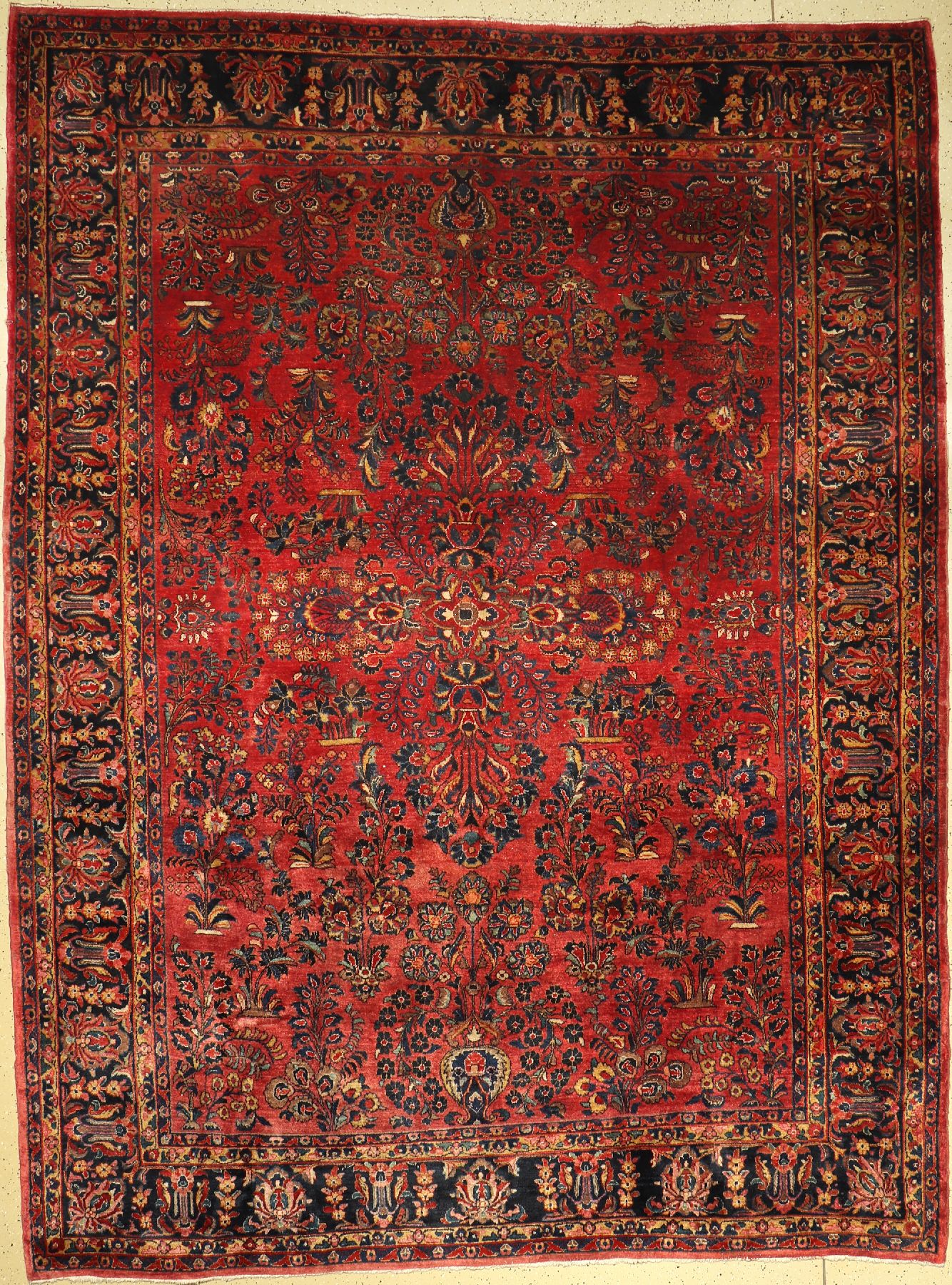 Us Re-Import Sarogh antik, Persien, um 1900, Korkwolle, ca. 368 x 266 cm, EHZ: 2-3