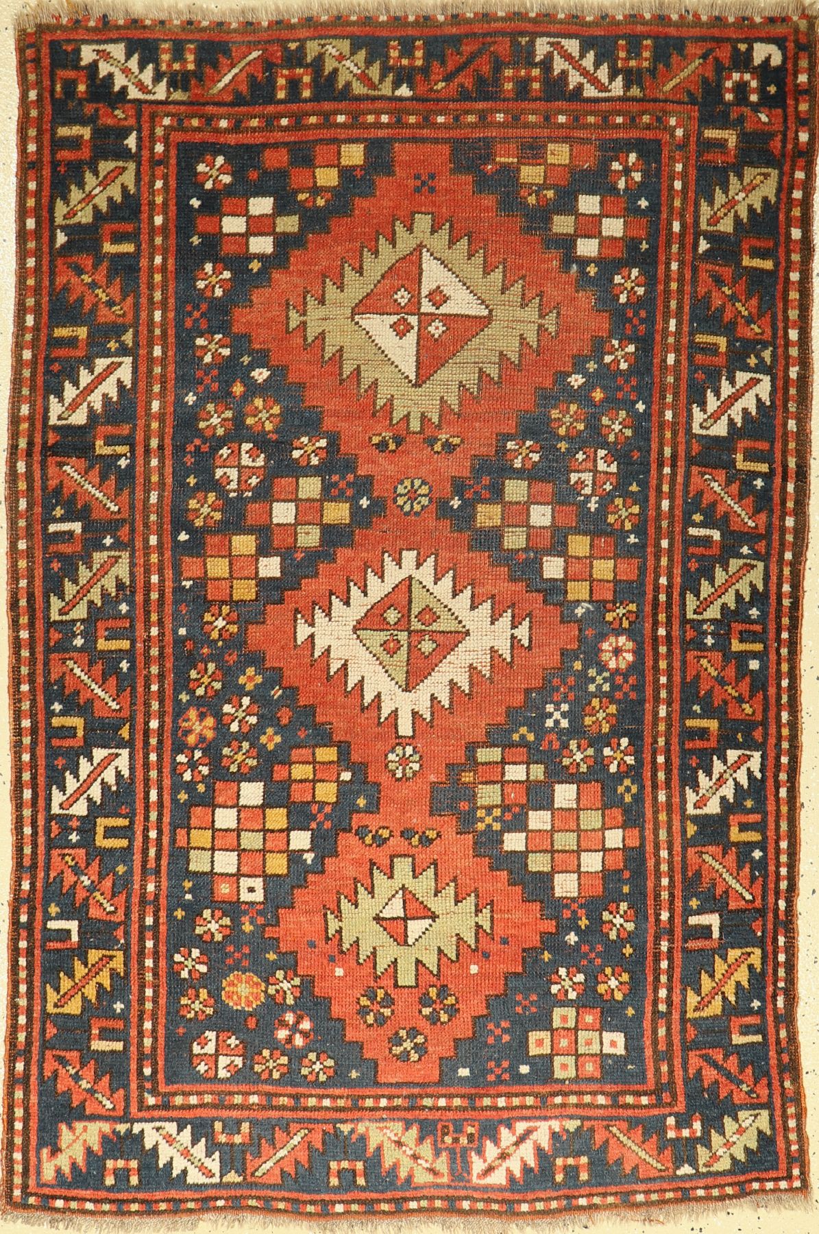 Kazak antik, Kaukasus, um 1900, Wolle auf Wolle, ca. 154 x 103 cm, EHZ: 4