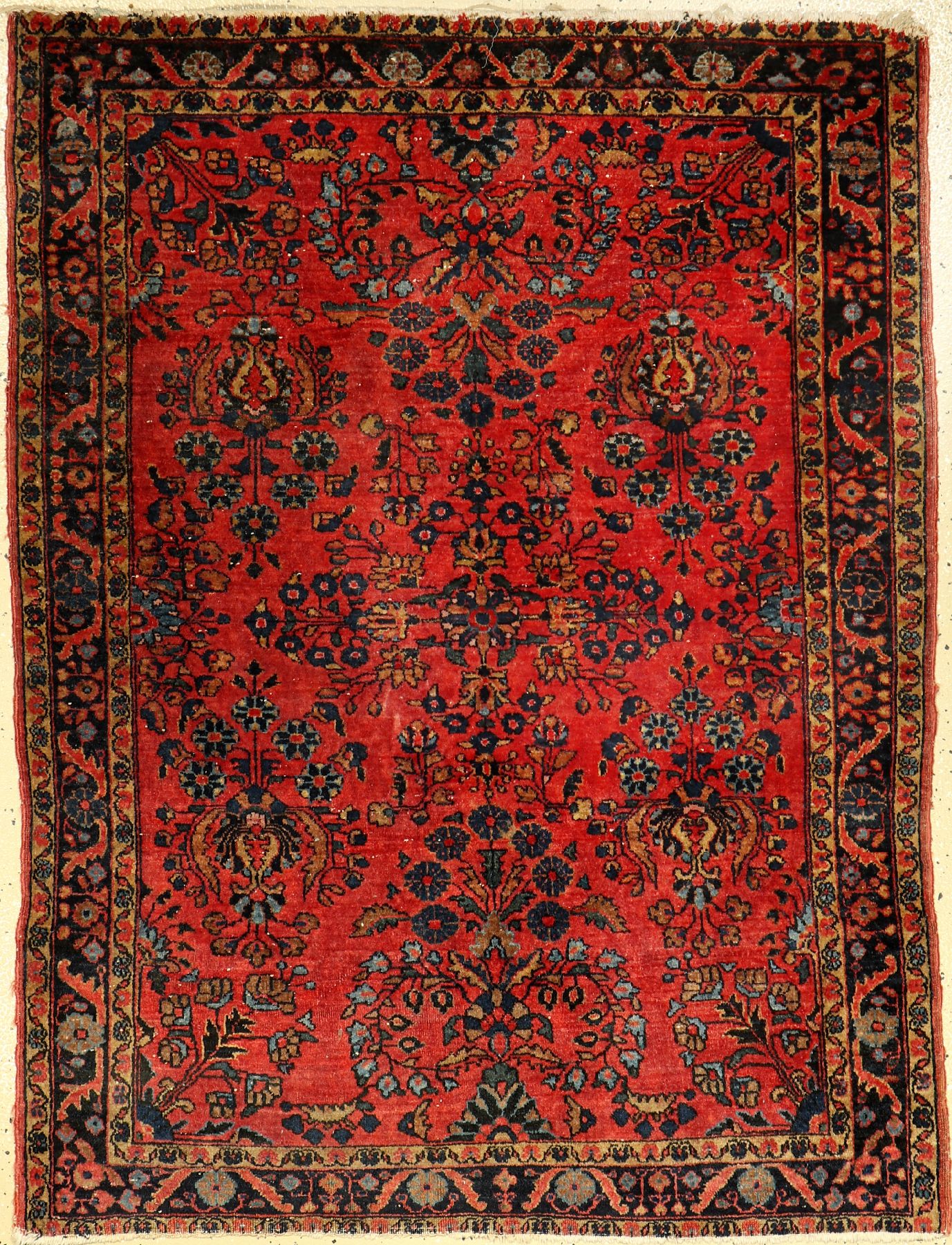 Us Re-Import Sarogh antik, Persien, um 1900, Korkwolle, ca. 134 x 102 cm, EHZ: 3-4