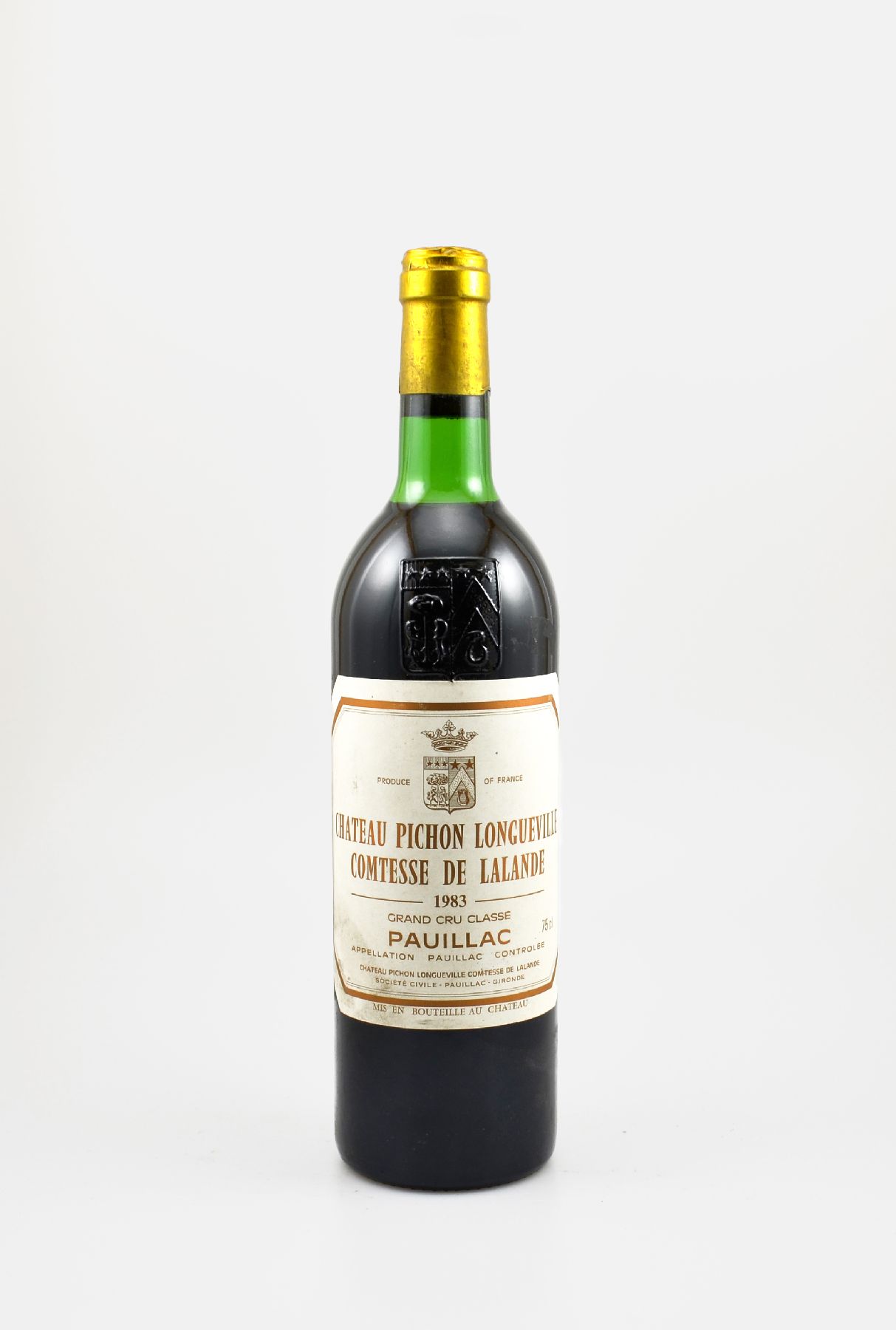 1 Flasche 1983 Chateau Pichon Longueville Comtesse de Lalande, Pauillac, Grand Cru Classe, ca. 75 cl, Füllstand: top shoulder, Etikett l. ...
