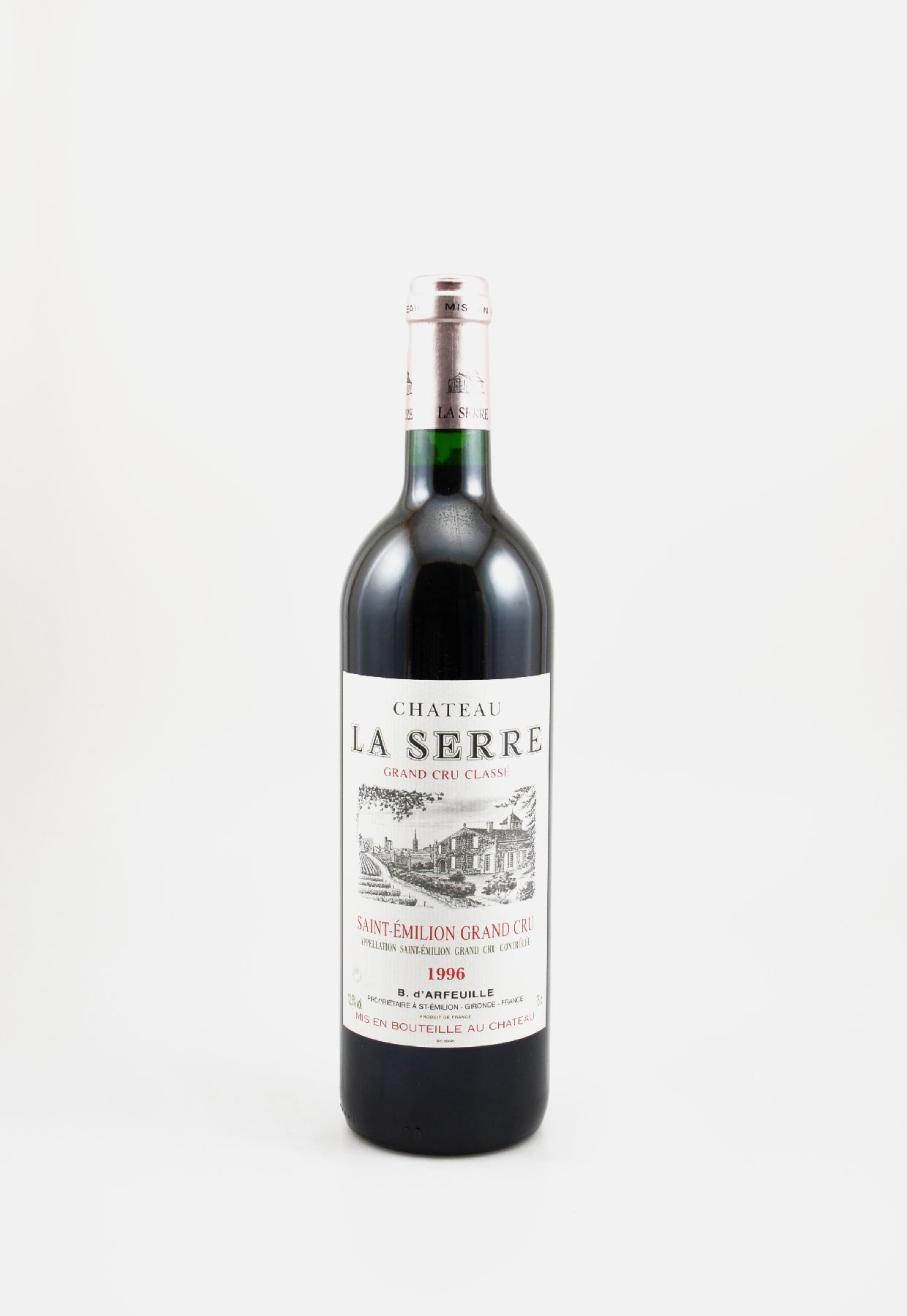 6 Flaschen Chateau La Serre, Saint-Emilion, Grand Cru Classe, je ca. 75 cl, 12,5 % Vol., gute Erhaltungszustände, unverkostet, in OHK, Provenienz: ...
