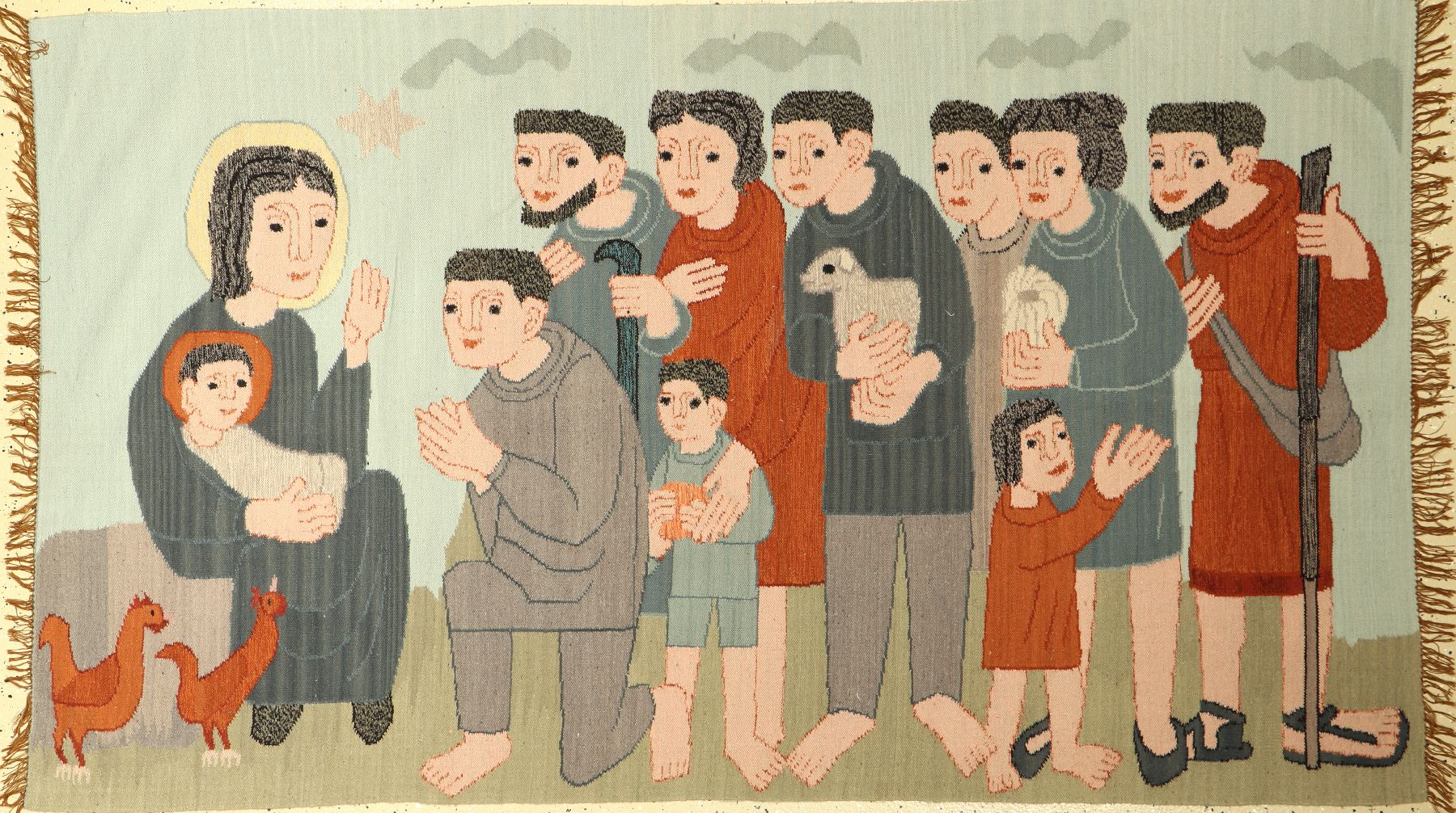 Tapisserie alt, Deutschland, um 1940, Wolleauf Wolle, ca. 199 x 115 cm, EHZ: 2