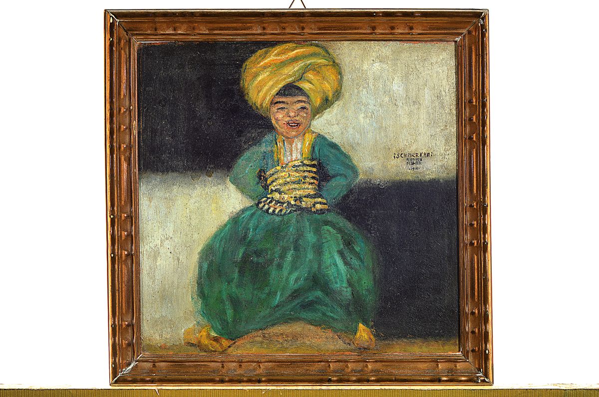 Detail k: Hanns Pellar, 1886 Wien-1971 ebenda, Schüler von Franz von Stuck, 1911 Darmstädter Künstlerkolonie, später Niederlassung in Frankfurt und Wien, ...