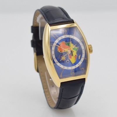 26049656d - FRANCK MULLER Armbanduhr Cintrée Curvex Sondermodell World Wide "Afrika" in RoseG 750/000