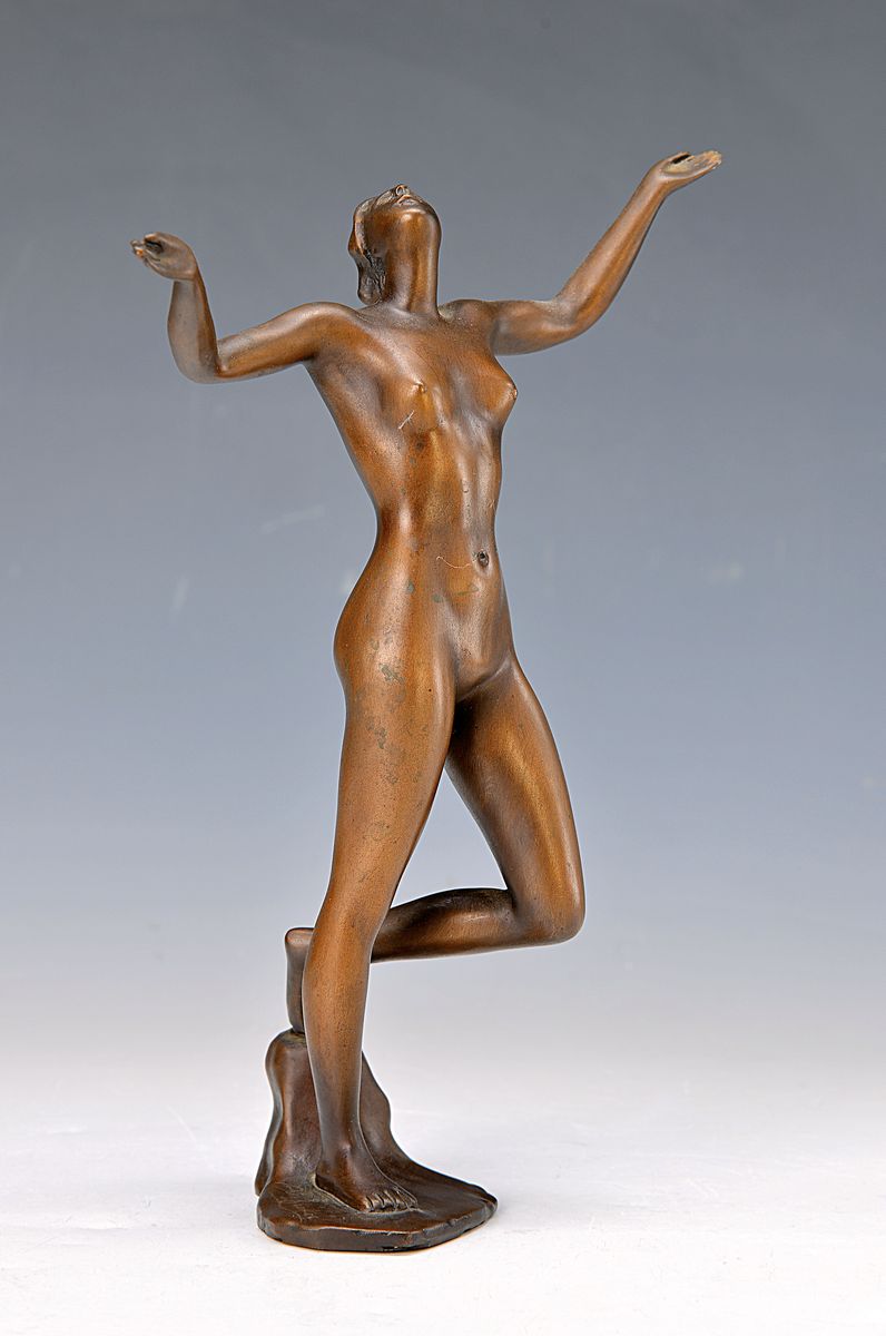 Arno Breker, 1900-1991, Bronzeskulptur, Fortuna, sign., stempel Venturi Arte, ca. 25x19 cm