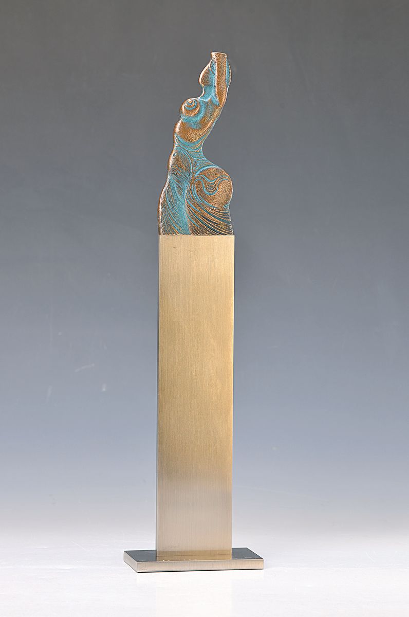 Ernst Fuchs, 1930-2015, Skulptur, Venusische Zeichen, sign., num. 194/1000, ca. H. 40 cm