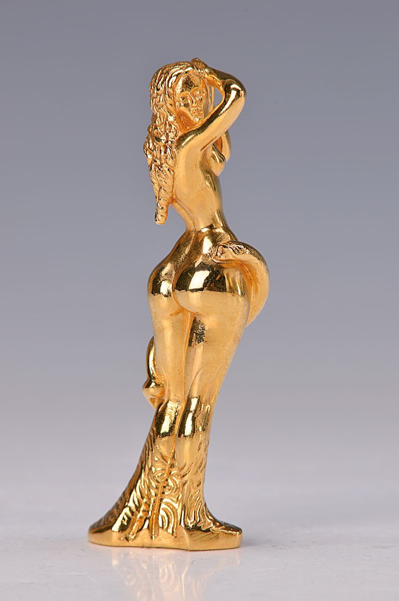 Detail k: Ernst Fuchs, 1930-2015, Skulptur Lot, goldfarbig, sign., num. 145, H. 10 cm