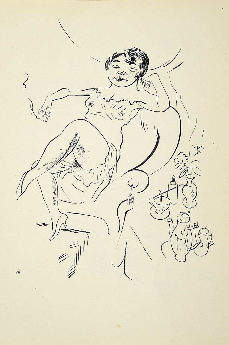 Detail k: George Grosz, Konvolut aus 5 Blättern, Verlag: Malik Verlag, Berlin 20iger Jahre, je ca. 35,5x25,5 cm
