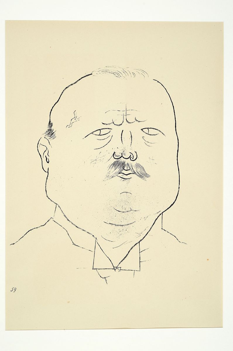 Detail l: George Grosz, 1893-1959, Konvolut aus 4 Lithografien, Titel: Ehrenmann, Sonntagsfrüh , Querschnitts, Derttypochonder...., alle unter PP, ...