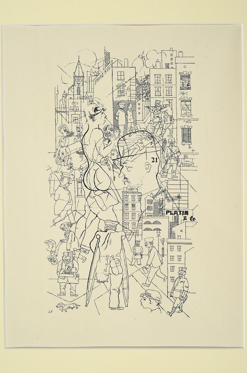 Detail n: George Grosz, 1893-1959, Konvolut aus 4 Lithografien, Titel: Ehrenmann, Sonntagsfrüh , Querschnitts, Derttypochonder...., alle unter PP, ...