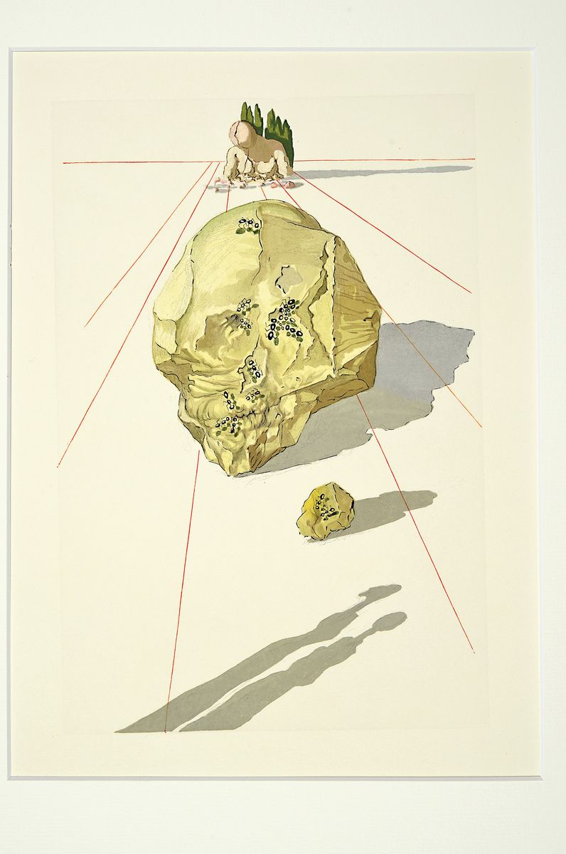 Detail o: Salvador Dali, 1904-1989, Konvolut aus 3 Farbholzschnitte, Drucker Verlag: Les Heures Claires, Paris 1960, PP, Motiv je ca. 33x27 cm, gesamt ca. ...